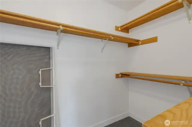 Primary walk in closet