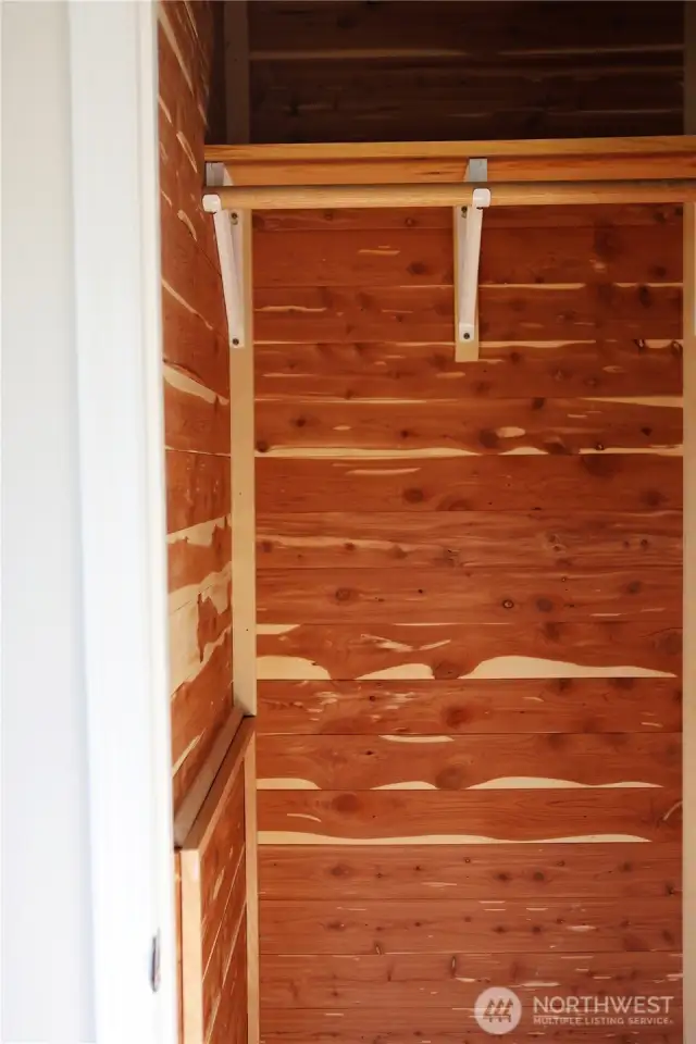 cedar closet main floor bdrm