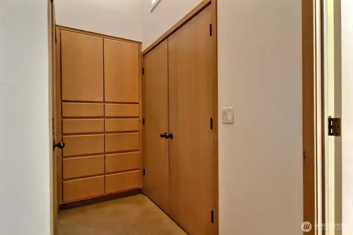 Custom cabinets in primary suite