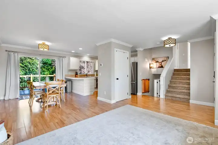 Open floor plan tri-level.