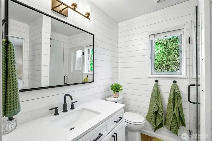 Primary Bath with walk-in shower.