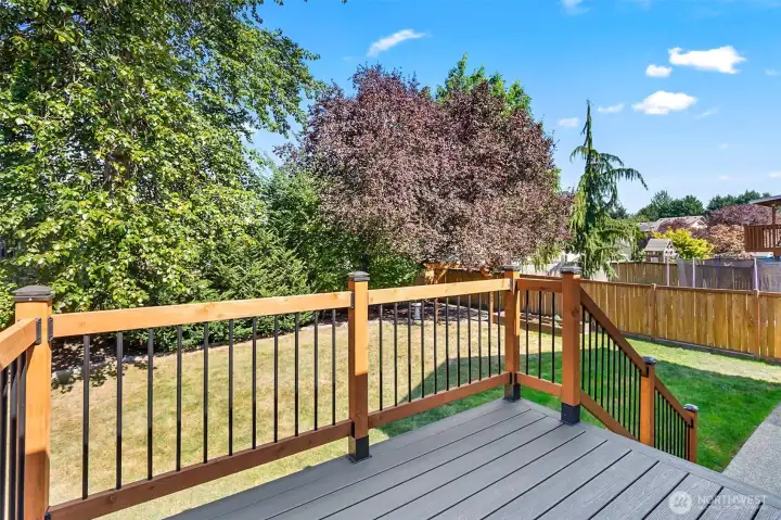 Newly installed composite deck.