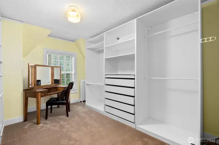 Bedroom #4 was converted to an additional closet space; however, the closet is removable if you choose.