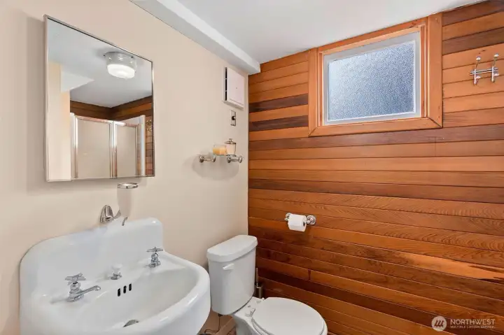 The lower level features a 3/4 bathroom right off the spacious laundry and mudroom.