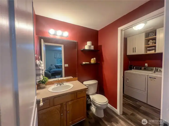 Half bath&laundry room