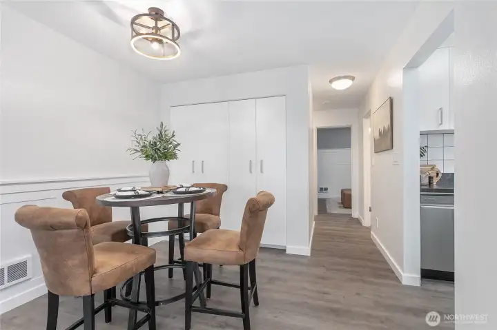 Dining Room with Storage Cabinets