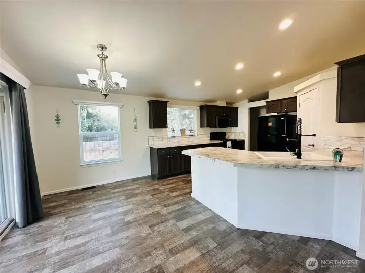 Nice dining area with slider leading to front porch