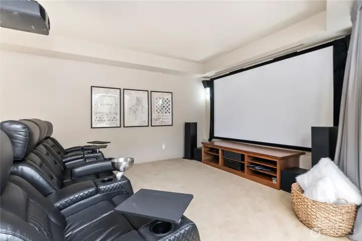 Media Room w/ custom equitment & theatre seats! All comes with the home!