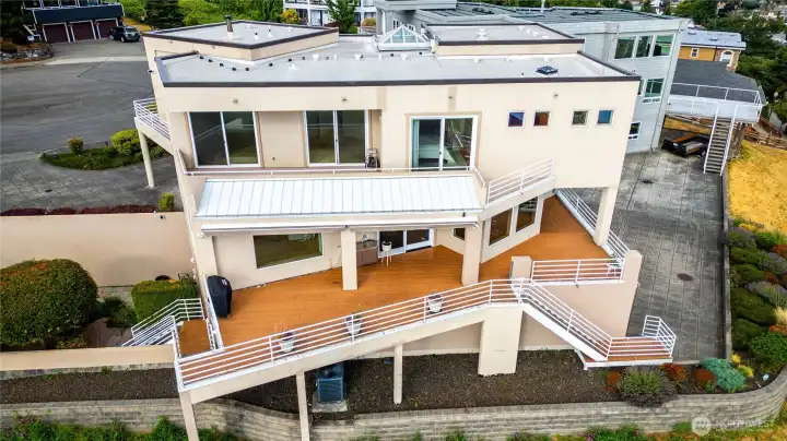 View of balconies & stunning view from every bedroom!