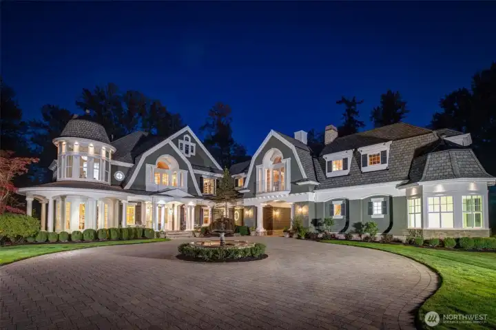 Gated entryway to this 5+ acre stunning property