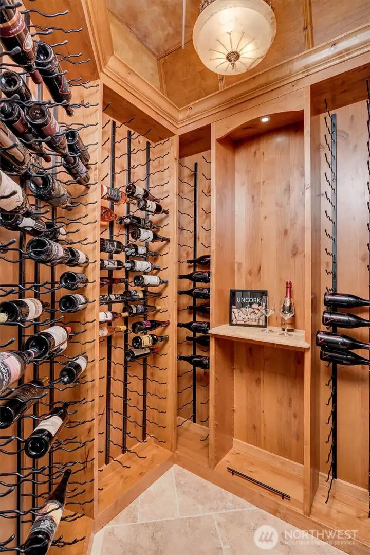 One of two wine rooms. This one is next to the butlers pantry