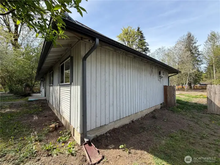 Right side of the house
