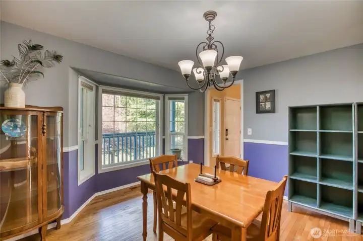 Roomy Dining room with view of front