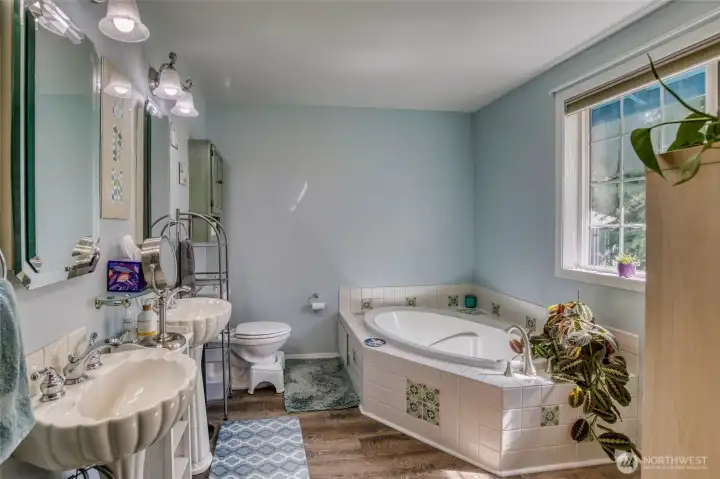 Another view of Large Main Bath- HUGE TUB
