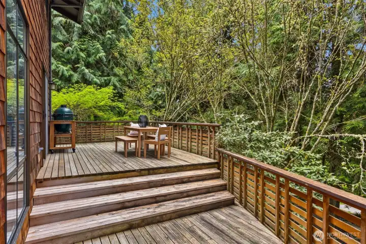 Imagine hosting dinner on the upper-level deck, then retreating to the lower deck for a quiet nightcap surrounded by nature.