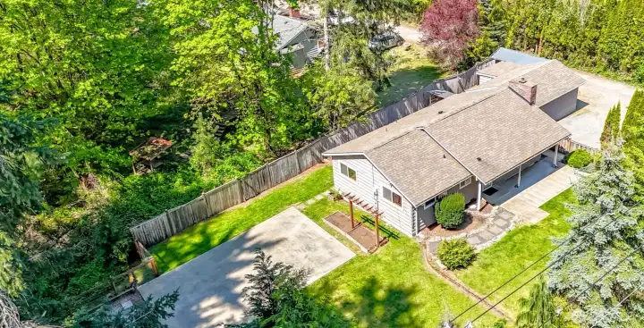 Expansive yard and sports court