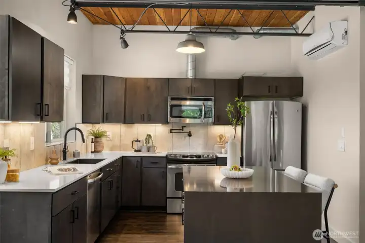 Open kitchen with designer finishes Open kitchen with designer finishes