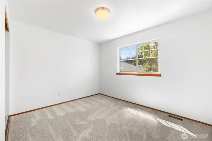 First bedroom, located on the second floor. First bedroom, located on the second floor.