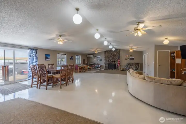 Inside of the community clubhouse.