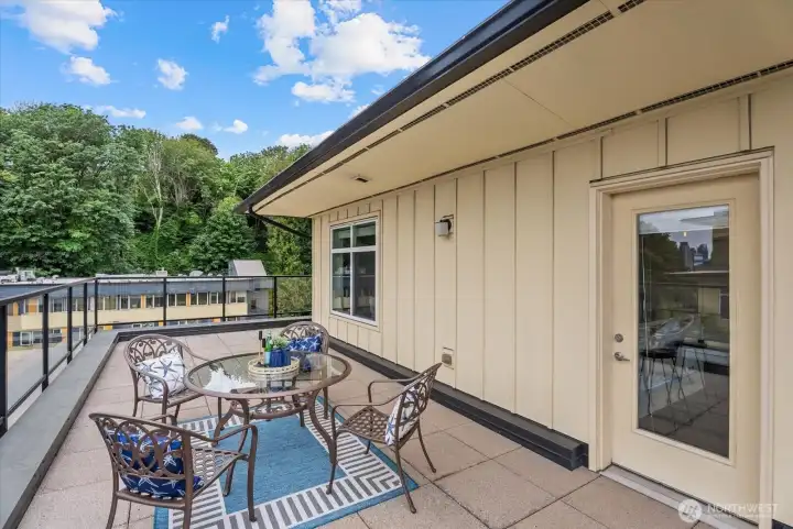 382 sq. ft. private deck off condo