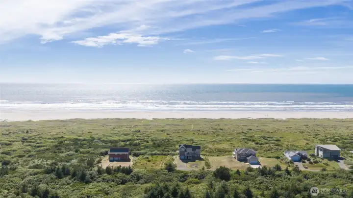 Aerial view with the Ocean. Aerial view with the Ocean.