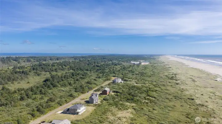 Aerial view looking South. Aerial view looking South.