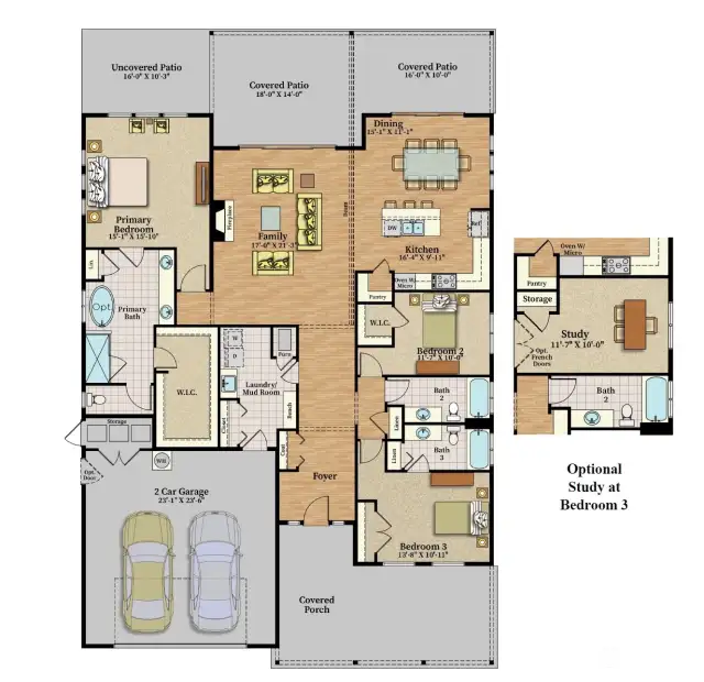 Maxwelton C3 w/2 car garage Floor Plan