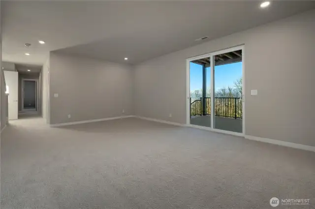 basement level family room - photo shown is homesite #16