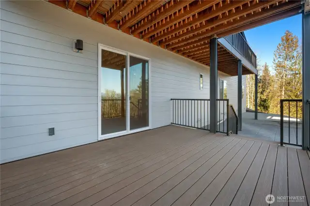 basement level covered deck - photo shown is homesite #16