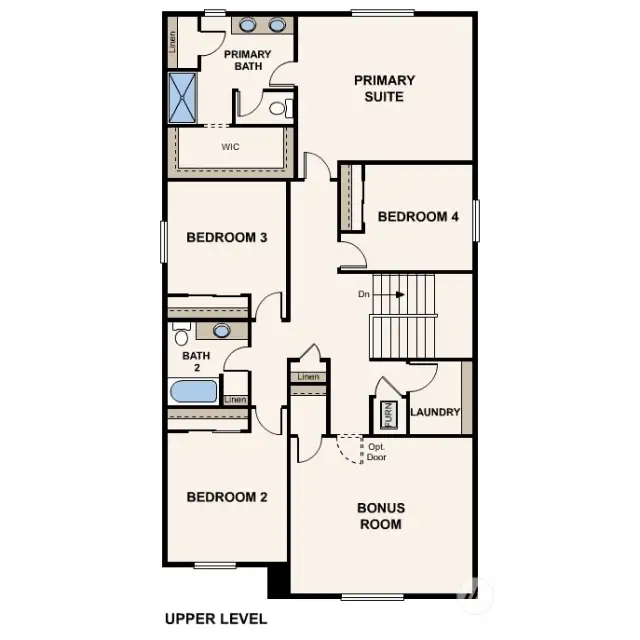 Marketing rendering of floor plan - may vary per location