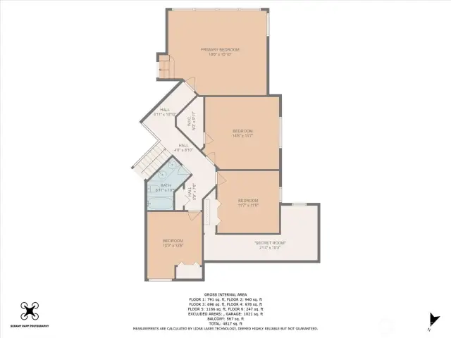 Upper level and primary bedroom.