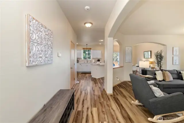 Main Floor Greets You With Laminate Hardwoods