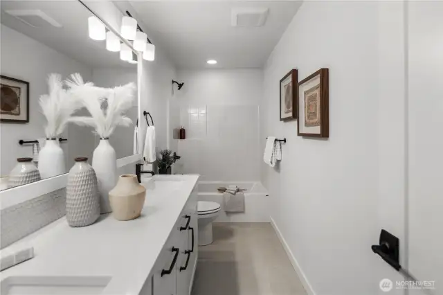 Staged photos are of the model home of the same floorplan within the Foxmoore community and are for visualization purposes only. Colors, finishes, and layout can and will vary.