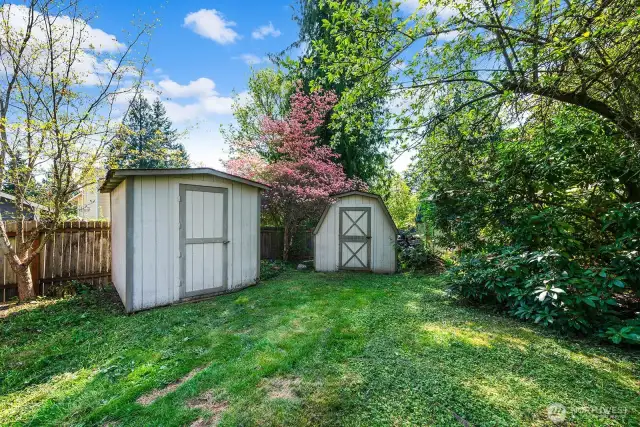 2 exterior sheds is perfect for your garden supplies.