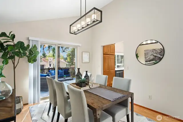 This space is big enough for a large farm house style table.