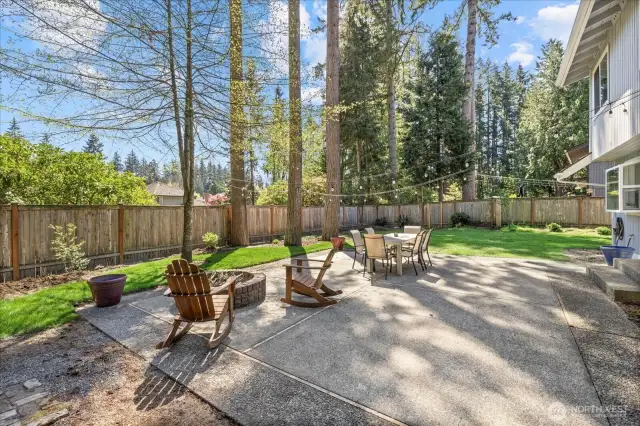 Lot extends past fence - abuts to Village Green Drive. Fence can be moved with HOA approval.