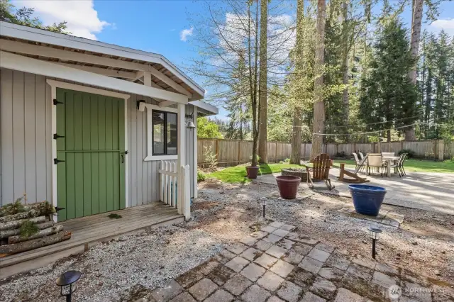 Large storage shed - perfect for housing all your yard tools!