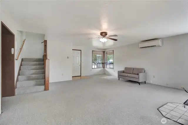 Far corner by the back sliding door. Facing west.