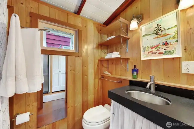 Three quarter bathroom on the main level.