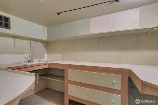 5'9" x 9'7" approx. separate room in basement with sink.