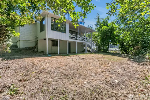 Backyard and back of house.