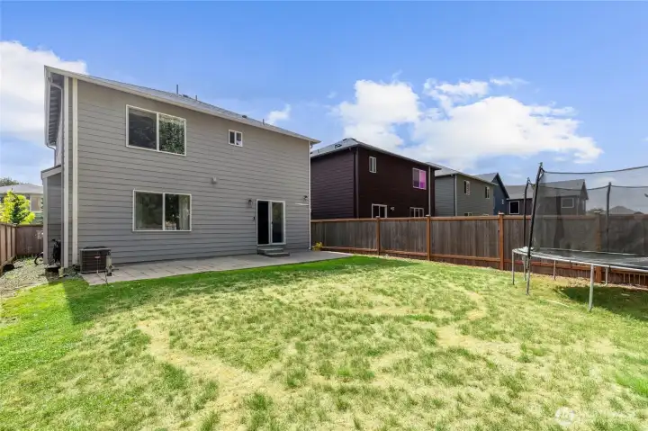full fenced flat backyard