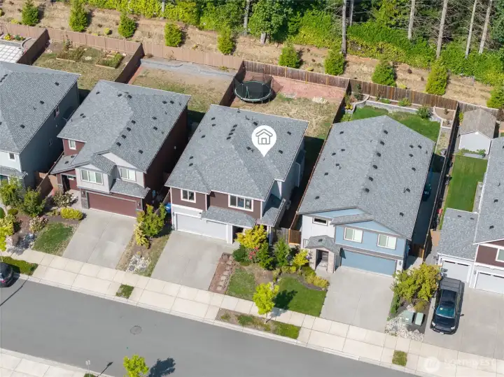 drone shot street