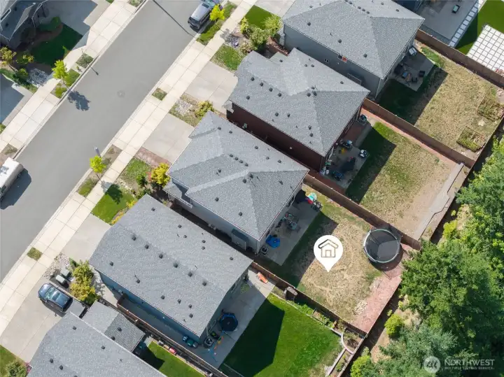 drone shot street
