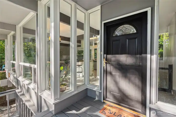 Top of porch into front entry.