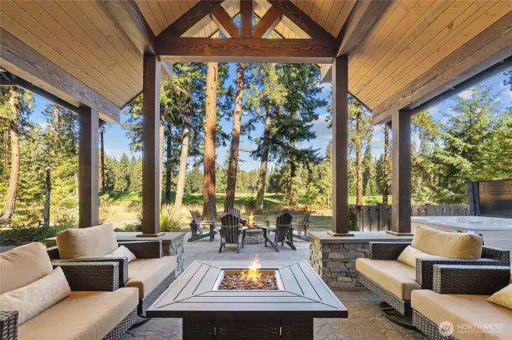 Covered outdoor living space