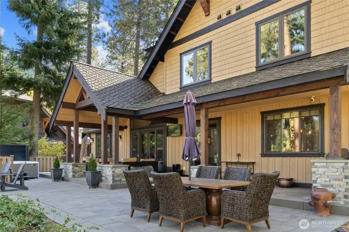 Extended patio for outdoor dining