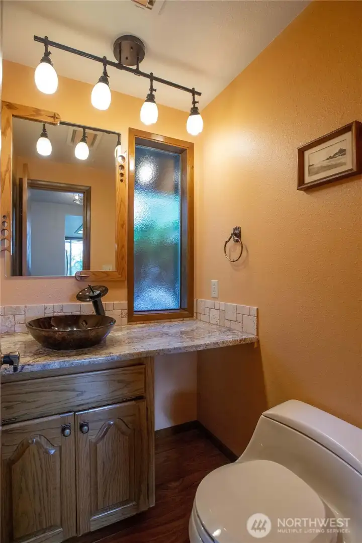 Powder room just off of kithen