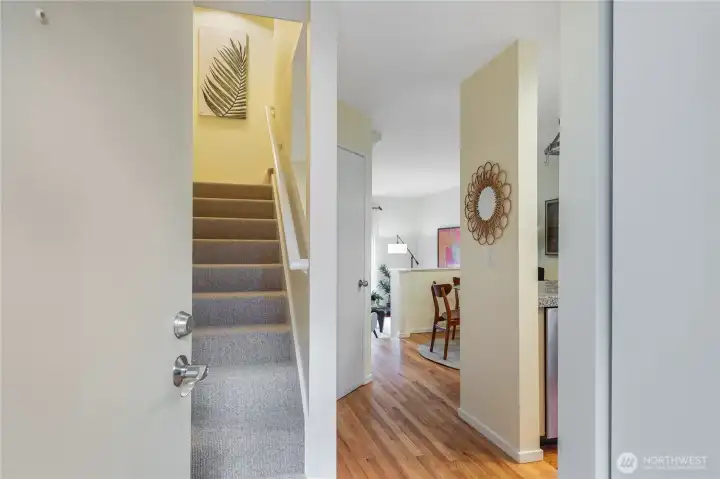Spacious foyer and open main floor plan