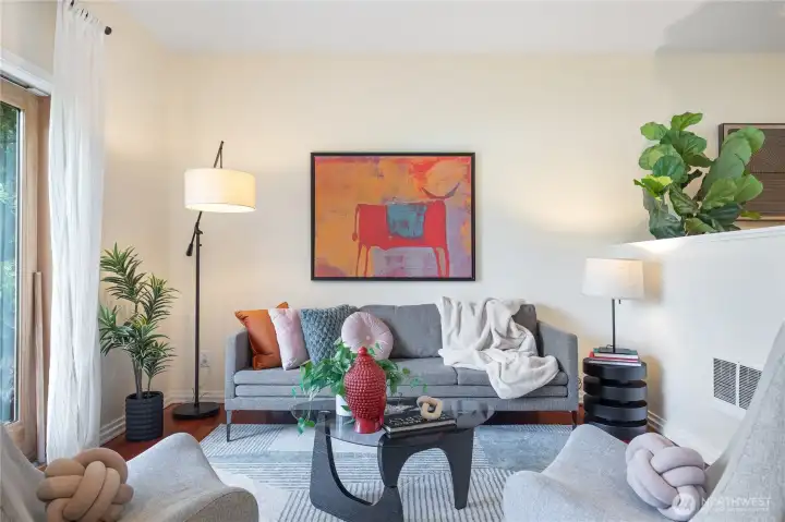 Large living room for easy entertaining